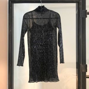 & Other Stories sparkly metallic mini dress
